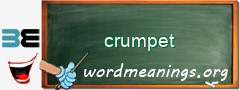 WordMeaning blackboard for crumpet